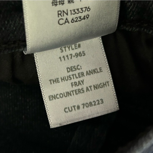 MOTHER The Hustler Ankle Fray Faded Black Jeans 29 - Picture 12 of 13